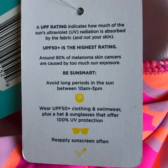 Snapper Rock Girls Hibiscus Hype Long Sleeve Pink Swimsuit Rash Guard 14 - Picture 6 of 11